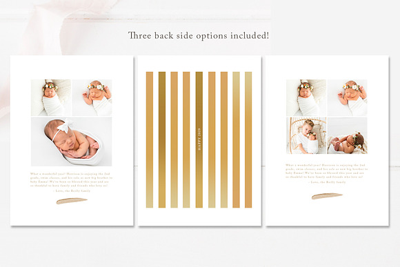 Minimalist New Year Photo Card PSD in Card Templates - product preview 3