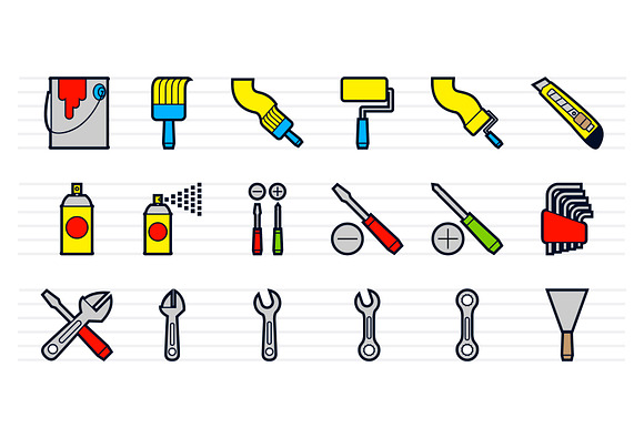 Hardware Tools Icons Set in Icons - product preview 1