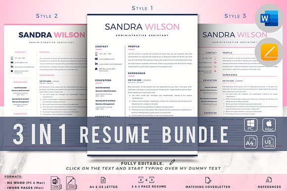 Administrative Assistant Resume CV in Resume Templates - product preview 1
