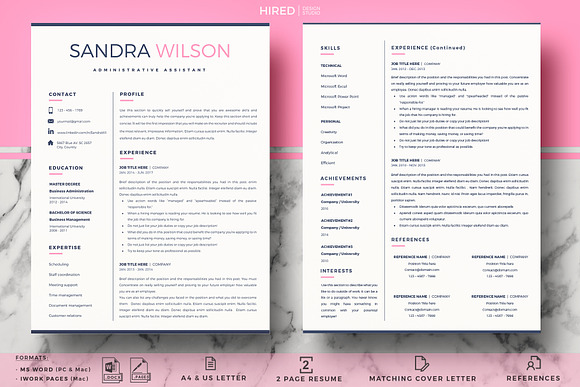 Administrative Assistant Resume CV in Resume Templates - product preview 2