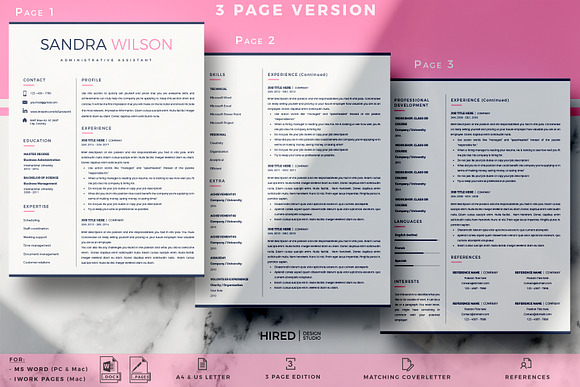 Administrative Assistant Resume CV in Resume Templates - product preview 4