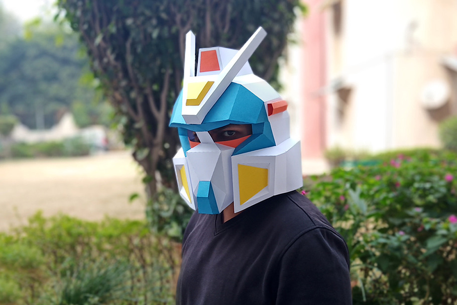 DIY Gundam Helmet - 3d papercraft in Templates - product preview 8