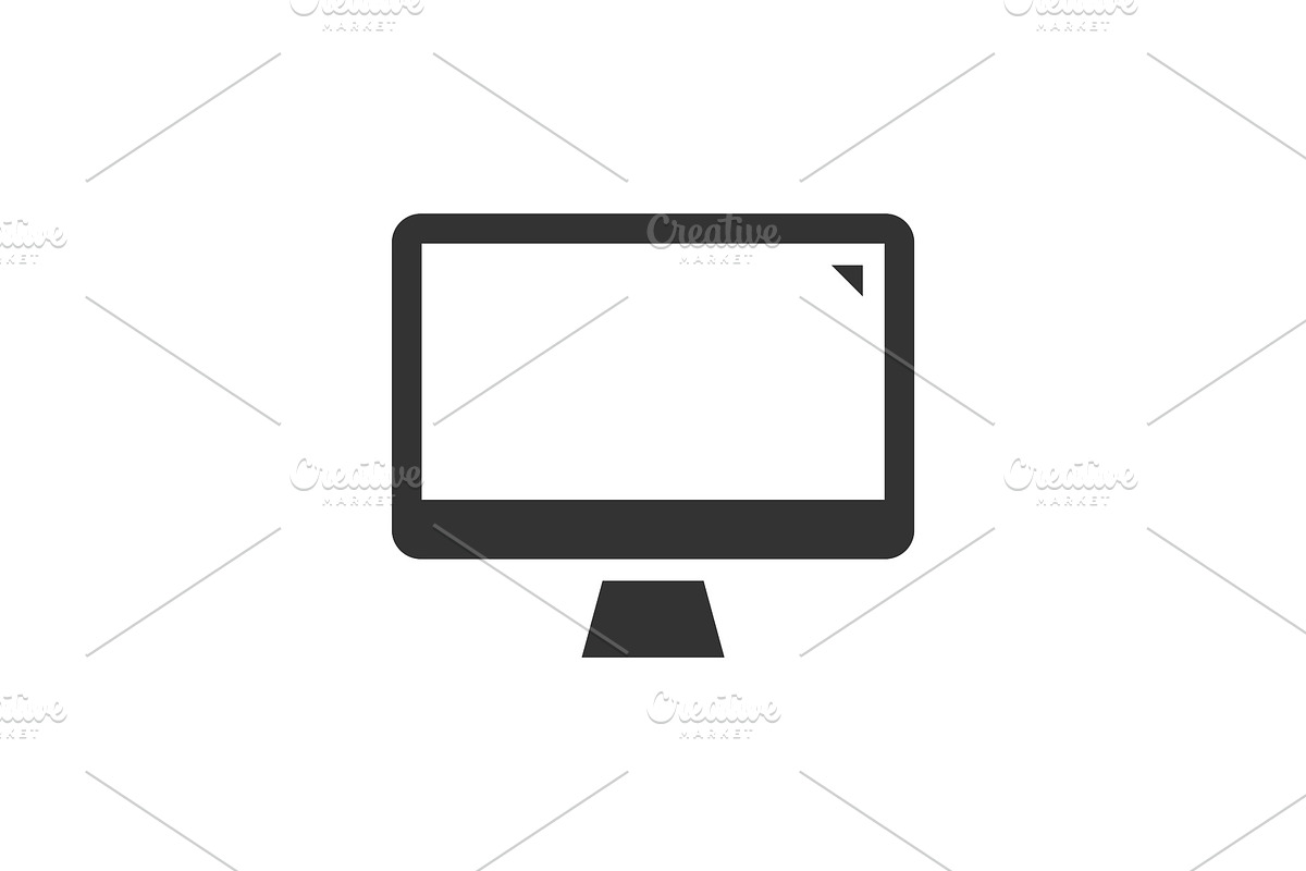 Desktop monitor black icon in Icons - product preview 8