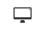 Desktop monitor black icon