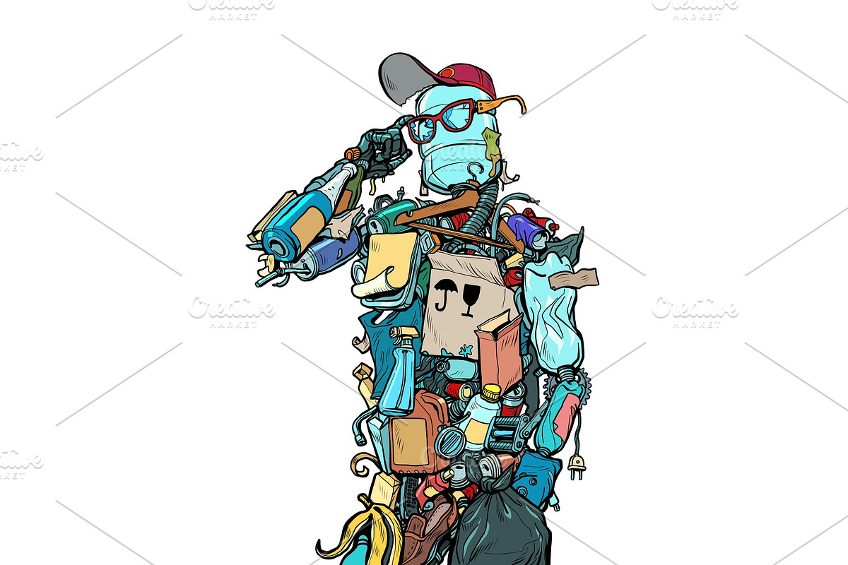 The character garbage man. Landfills in Illustrations - product preview 8