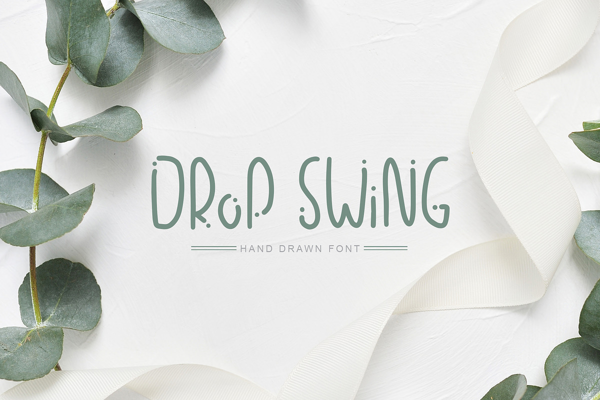 Drop Swing Hand Drawn Font in Sans-Serif Fonts - product preview 8