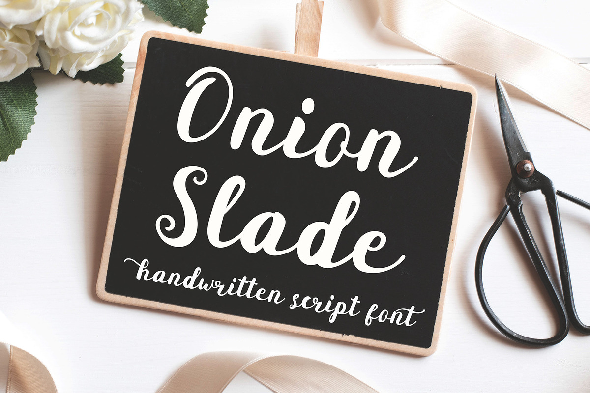 Onion Slade Script in Script Fonts - product preview 8