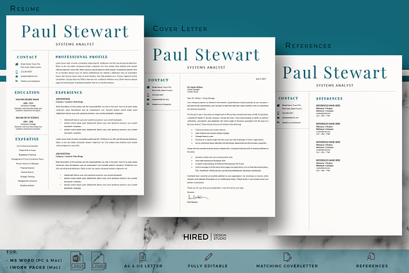 Systems Analyst Resume and Cover L. in Resume Templates - product preview 1