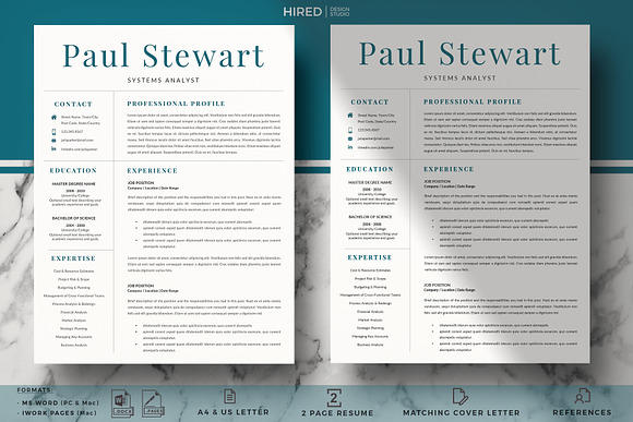 Systems Analyst Resume and Cover L. in Resume Templates - product preview 2