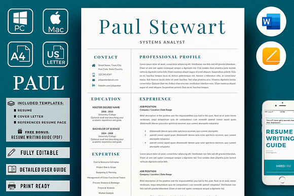 Systems Analyst Resume and Cover L. in Resume Templates - product preview 10