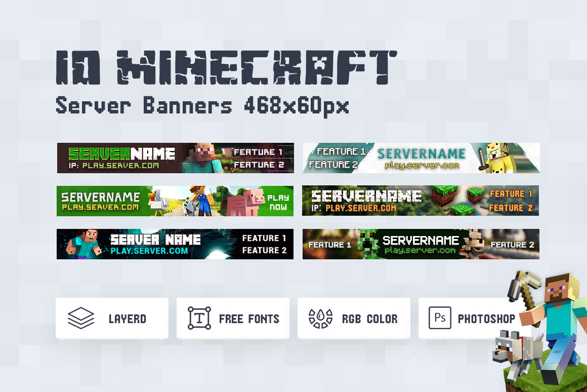 22 Minecraft Server Banners - 22x22  Creative Daddy Within Minecraft Server Banner Template