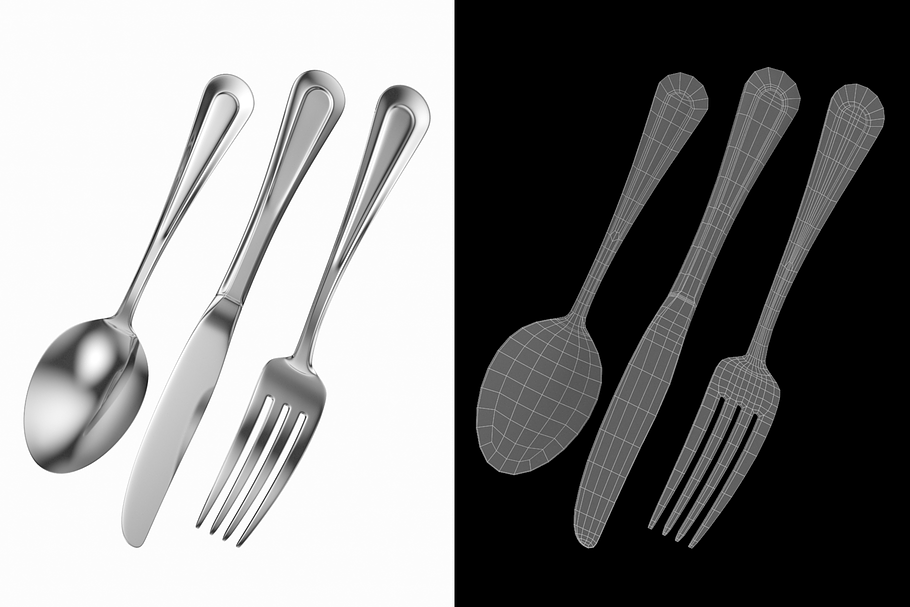 Classic Table Knife, Fork, Spoon in Appliances - product preview 4