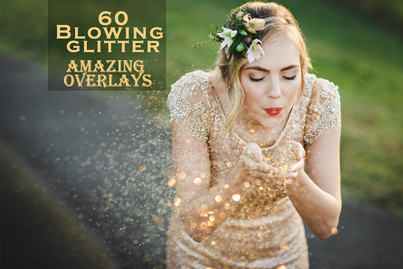 145 Blowing Glitter Photo Overlays in Objects - product preview 3