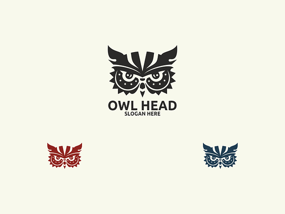 Owl head in Logo Templates - product preview 1