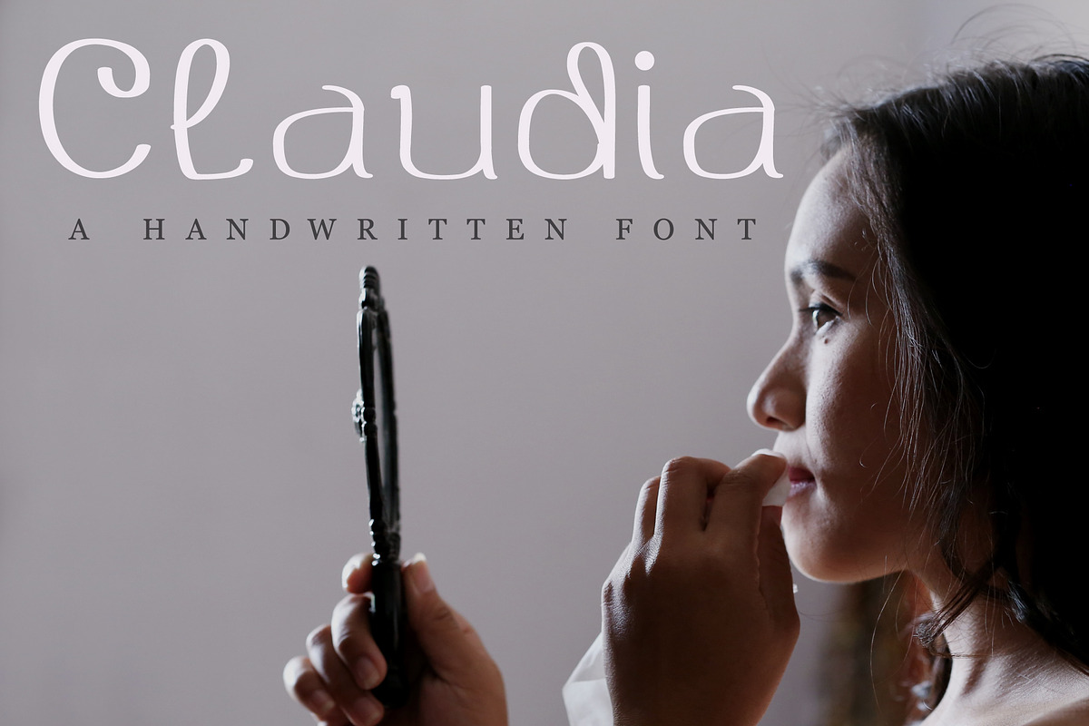 Claudia Beauty Handwritten Font in Display Fonts