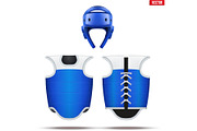 Blue Taekwondo equipment set