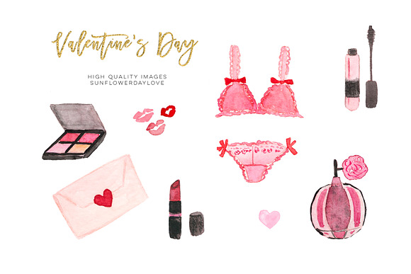 Valentines Day Planner Cliparts in Illustrations - product preview 1