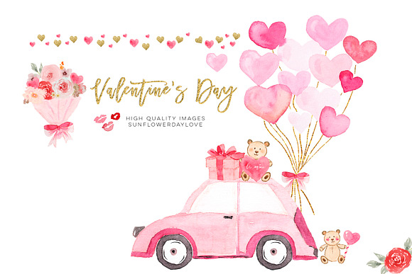 Valentines Day Planner Cliparts in Illustrations - product preview 2