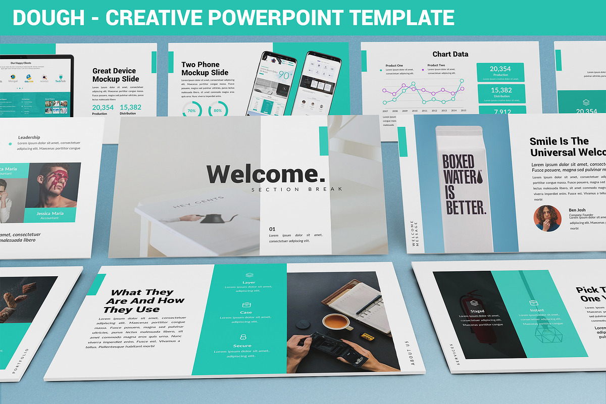 Dough - Creative Powerpoint Template in PowerPoint Templates - product preview 8