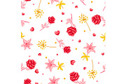 Seamless pattern with romantic