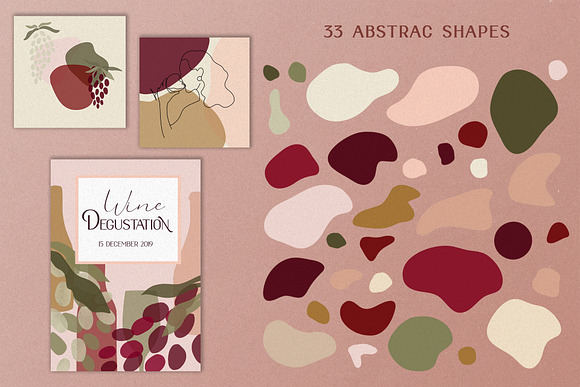 Abstract Wine Collection. BONUS! in Illustrations - product preview 3