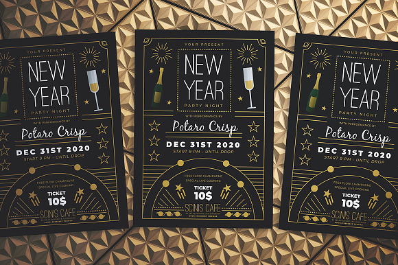 New Year Party Night Flyer in Flyer Templates - product preview 2