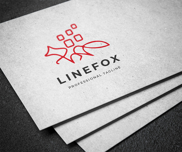 Line Fox Logo in Logo Templates - product preview 1