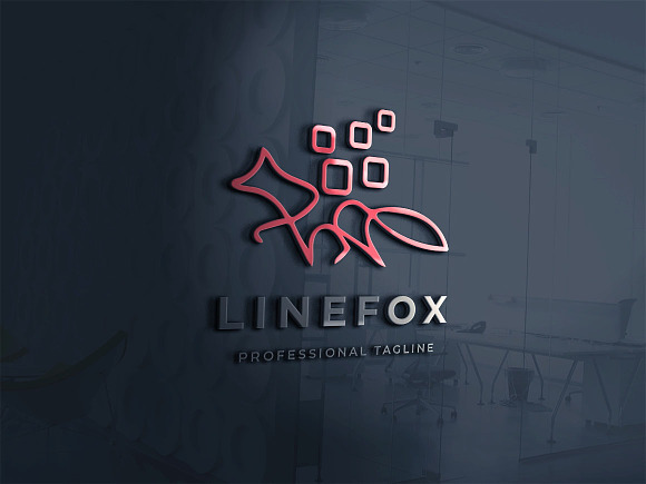 Line Fox Logo in Logo Templates - product preview 2