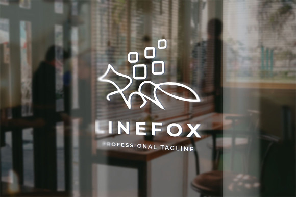 Line Fox Logo in Logo Templates - product preview 3