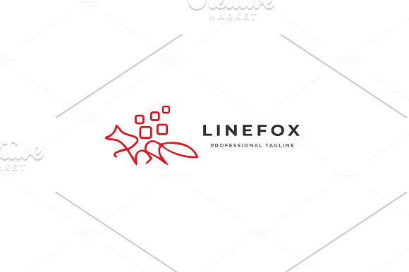 Line Fox Logo in Logo Templates - product preview 5