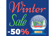 Winter Sale 50 Percent Off Price