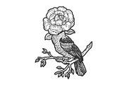 Bird flower instead of head sketch