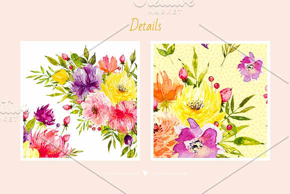 Spring flowers. Watercolor. in Illustrations - product preview 6