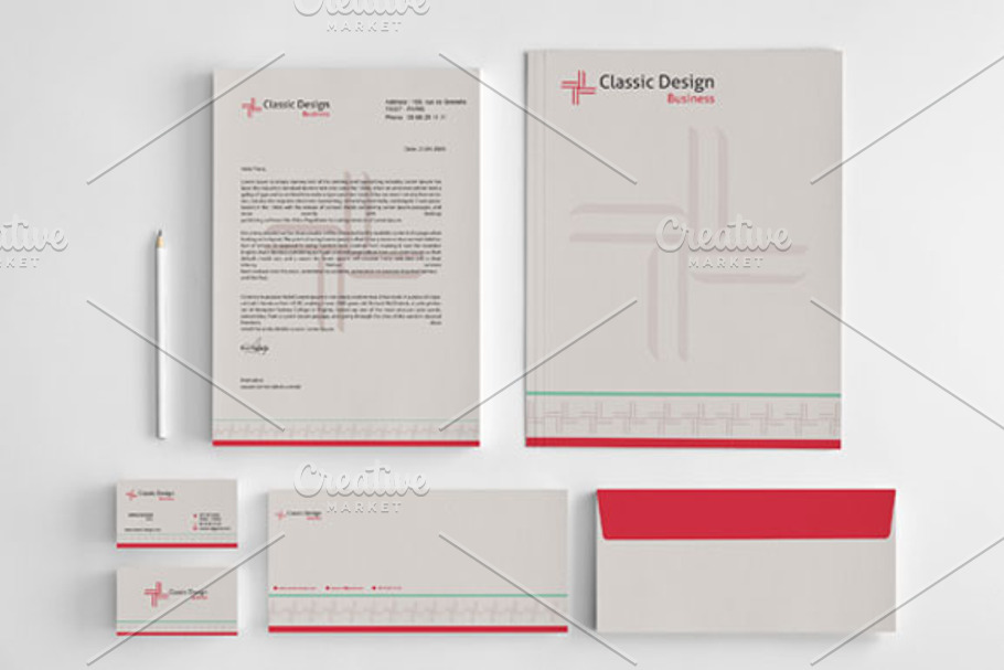 Classic Design Stationery Template in Stationery Templates - product preview 8