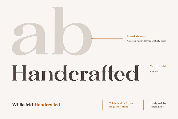 Whitefield - Handcrafted Serif in Serif Fonts - product preview 1