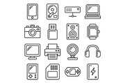 Devices and Gadgets Icons Set on