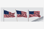 Set of USA vector flags