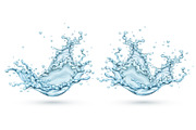 Realistic Water splashes. Vector