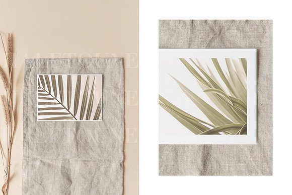 5x7 Card & Dried Grass Mockup in Print Mockups - product preview 1