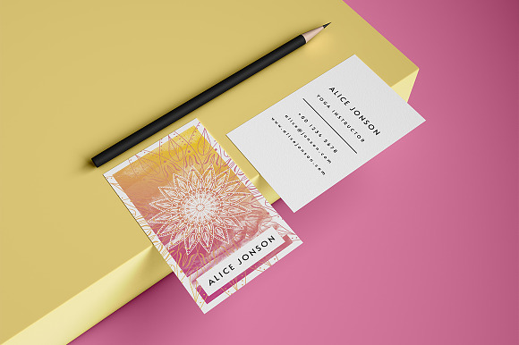 Mandala Business Card template in Business Card Templates - product preview 3