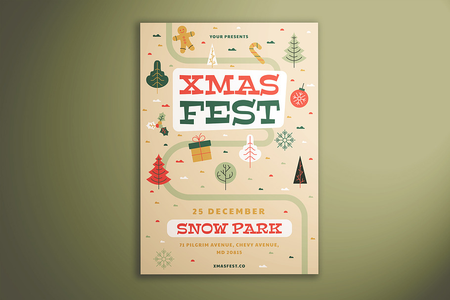 Xmas Fest Flyer in Flyer Templates - product preview 8