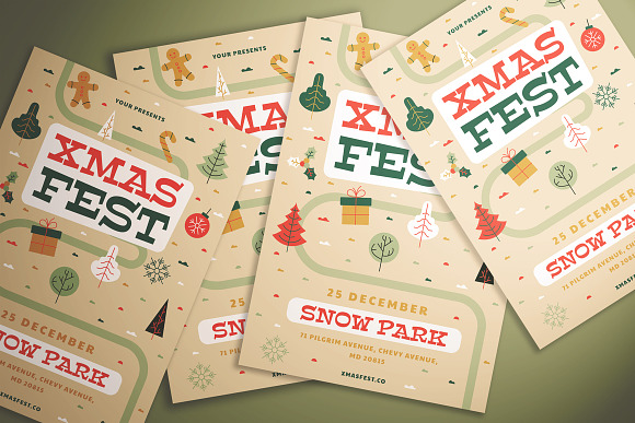 Xmas Fest Flyer in Flyer Templates - product preview 1