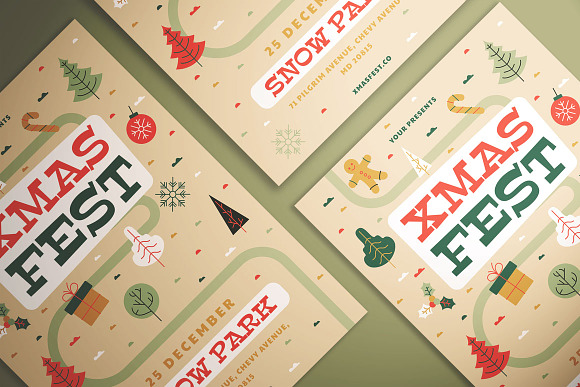 Xmas Fest Flyer in Flyer Templates - product preview 3