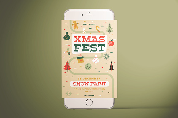 Xmas Fest Flyer in Flyer Templates - product preview 4