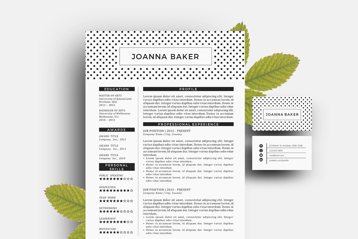 2 pages Word resume pack template in Resume Templates - product preview 8