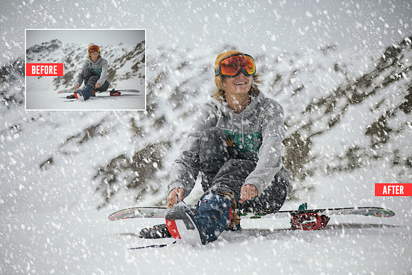 Soft Snowfall Photoshop Action in Add-Ons - product preview 3