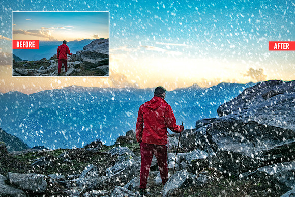 Soft Snowfall Photoshop Action in Add-Ons - product preview 6