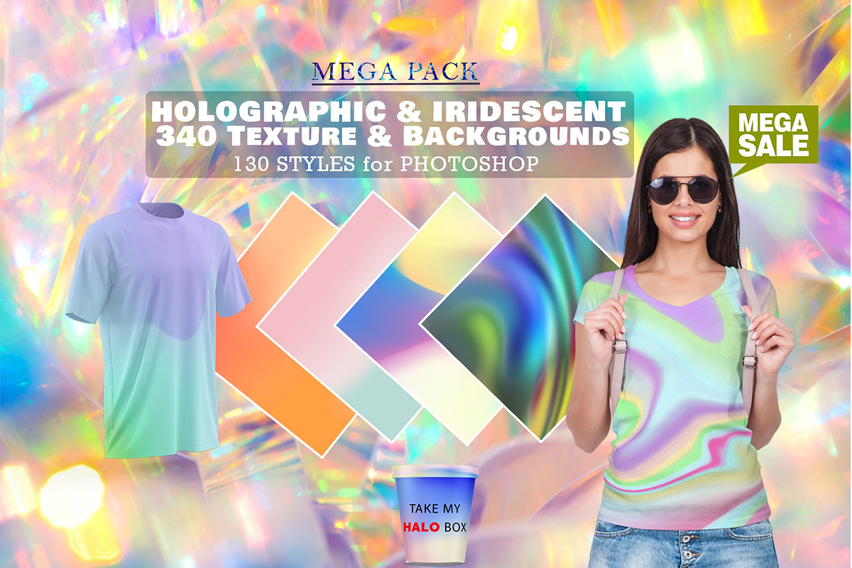 Iridescent and Holographic Textures in Objects - product preview 8