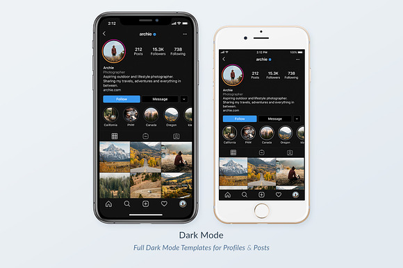 Instagram Mobile Mockups Pack in Instagram Templates - product preview 3