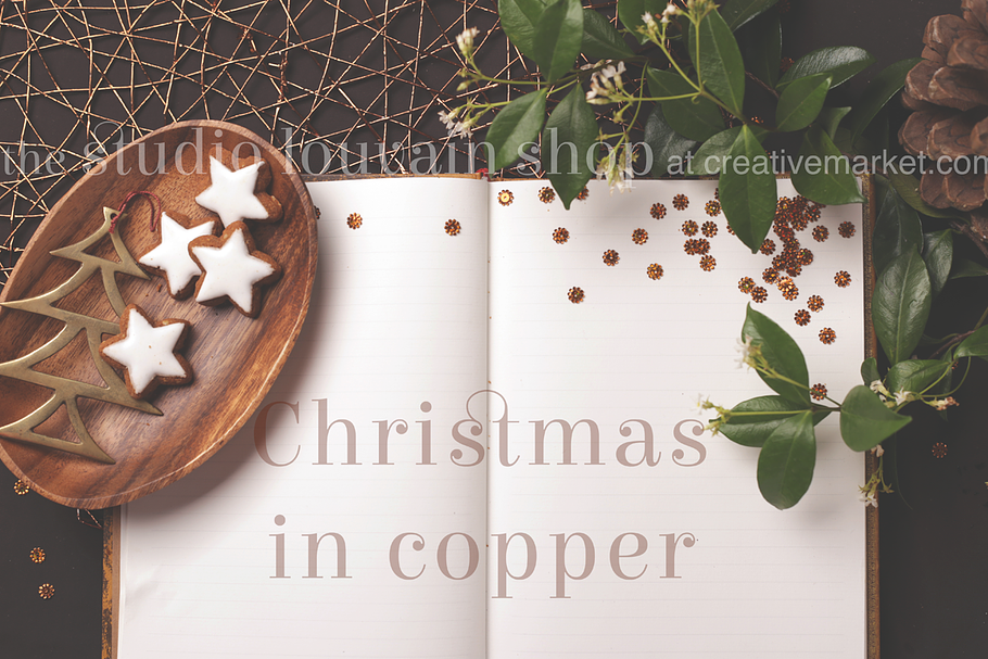 Styled Mockup - Christmas in copper in Print Mockups - product preview 8